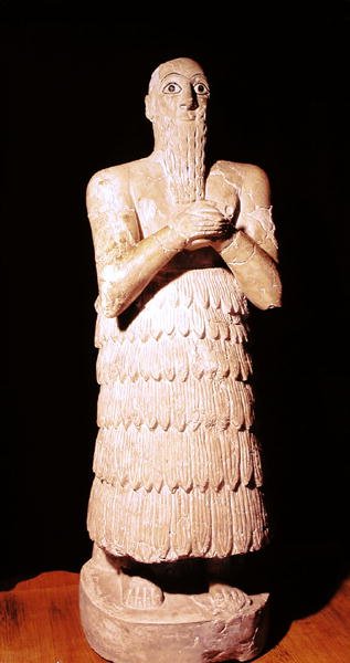 Statue of Itur-Shamagen, King of Mari, at Prayer, from Mari, Middle Euphrates, 2800-2300 BC by Mesopotamian